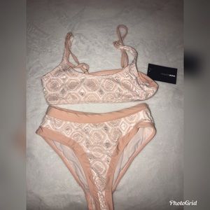 Peach Lace Bikini